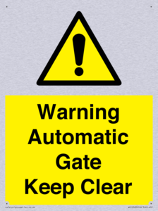 Warning Automatic Gate Keep Clear